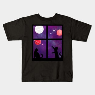 Cats in space Kids T-Shirt